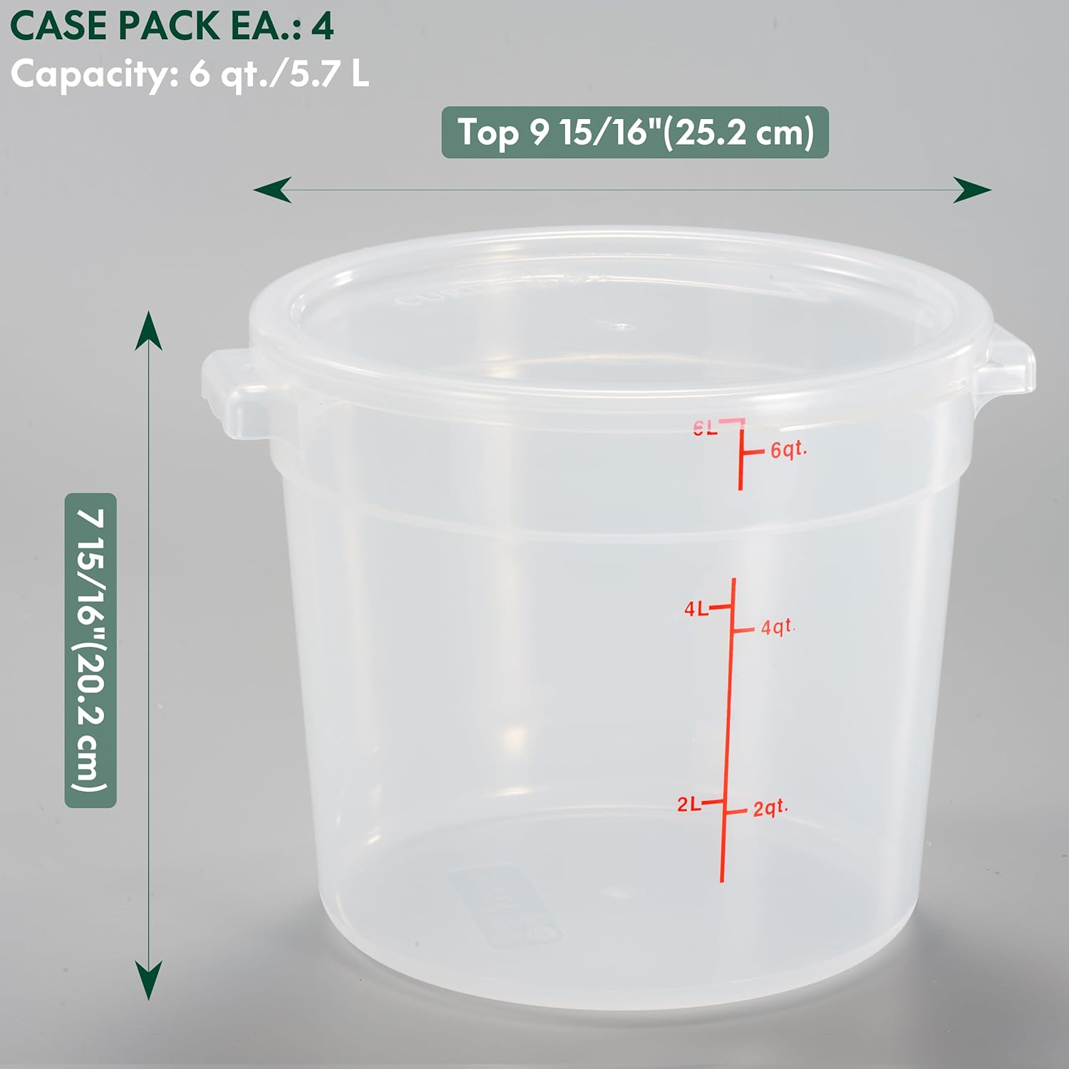 6 Quart Translucent Food Stora – Food Storage 4 Quart Bewertung und Preis