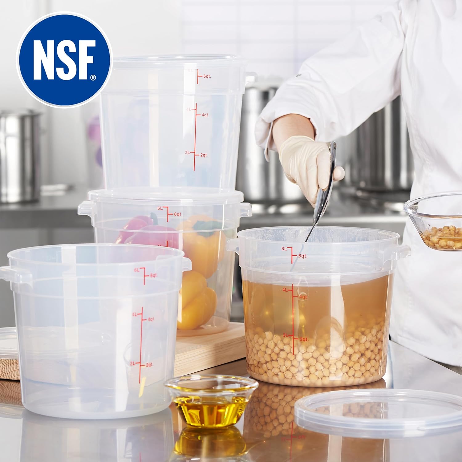 6 Quart Translucent Food Stora – Food Storage 4 Quart Bewertung und Preis