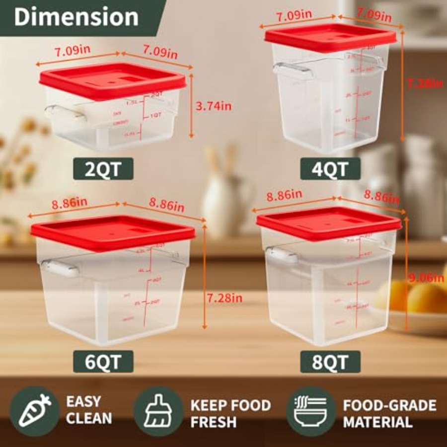 6 Quart Set of 4 Food Storage  – Food Storage 4 Quart Bewertung und Preis
