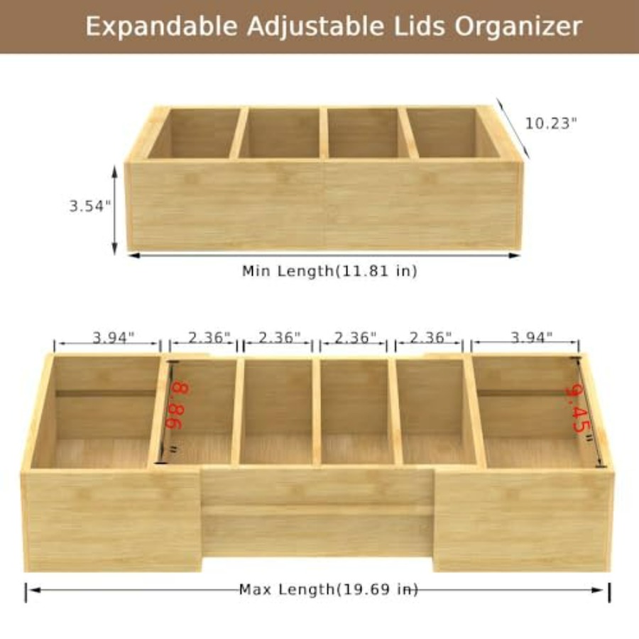 Lid Organizer for Cabinet, Bam – Food Storage Cabinet For Kitchen Bewertung und Preis