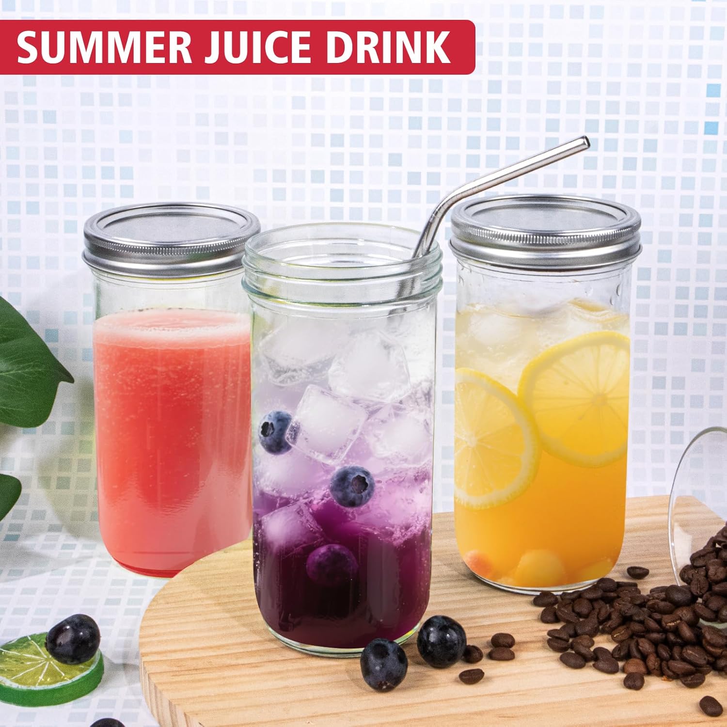 Jars Wide Mouth 6 Pack, 24oz G – Food Storage Glass Jar Bewertung und Preis