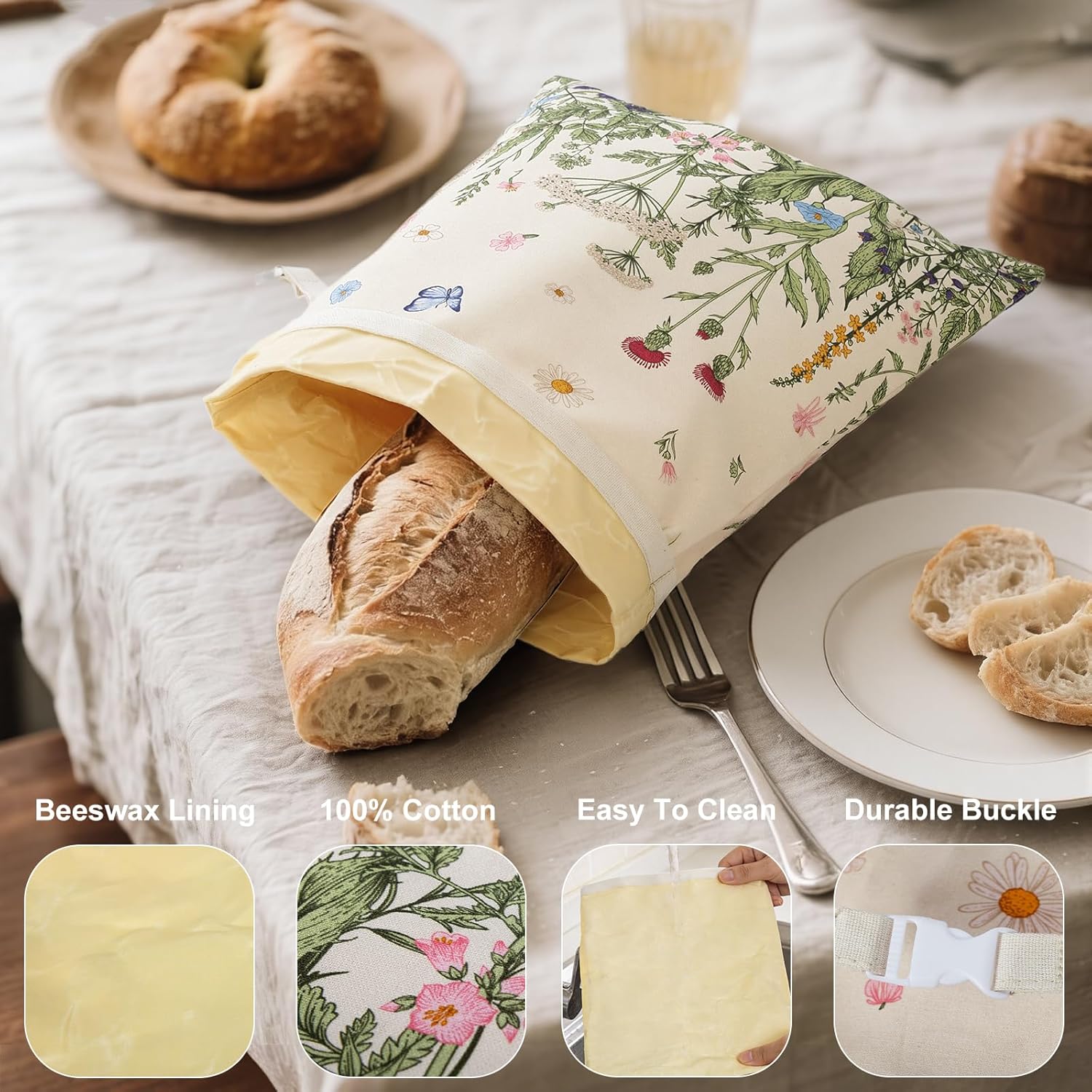 Reusable Beeswax Bread Bags fo – Food Storage Bags Xl Bewertung und Preis