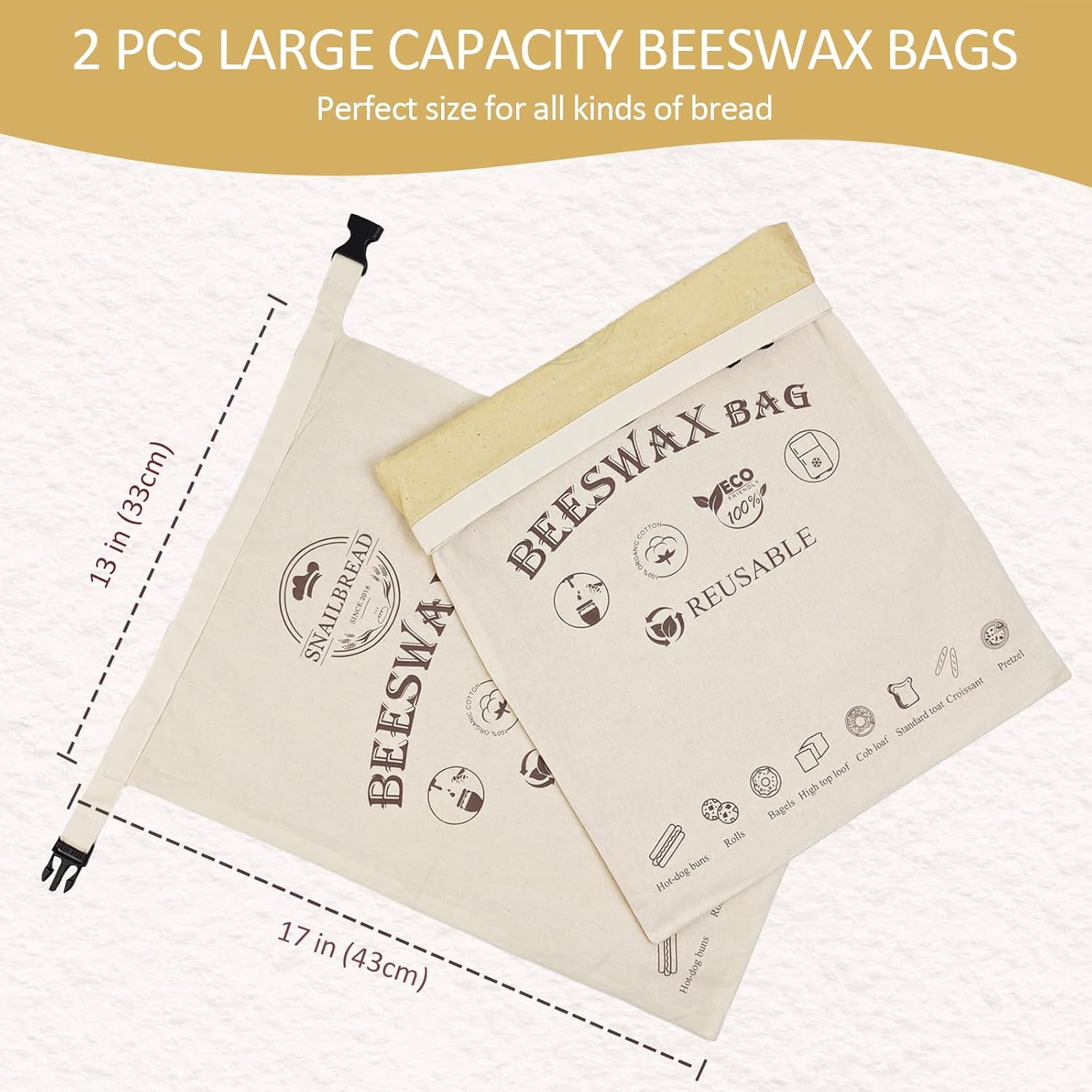 Reusable Beeswax Bread Bags fo – Food Storage Bags Xl Bewertung und Preis