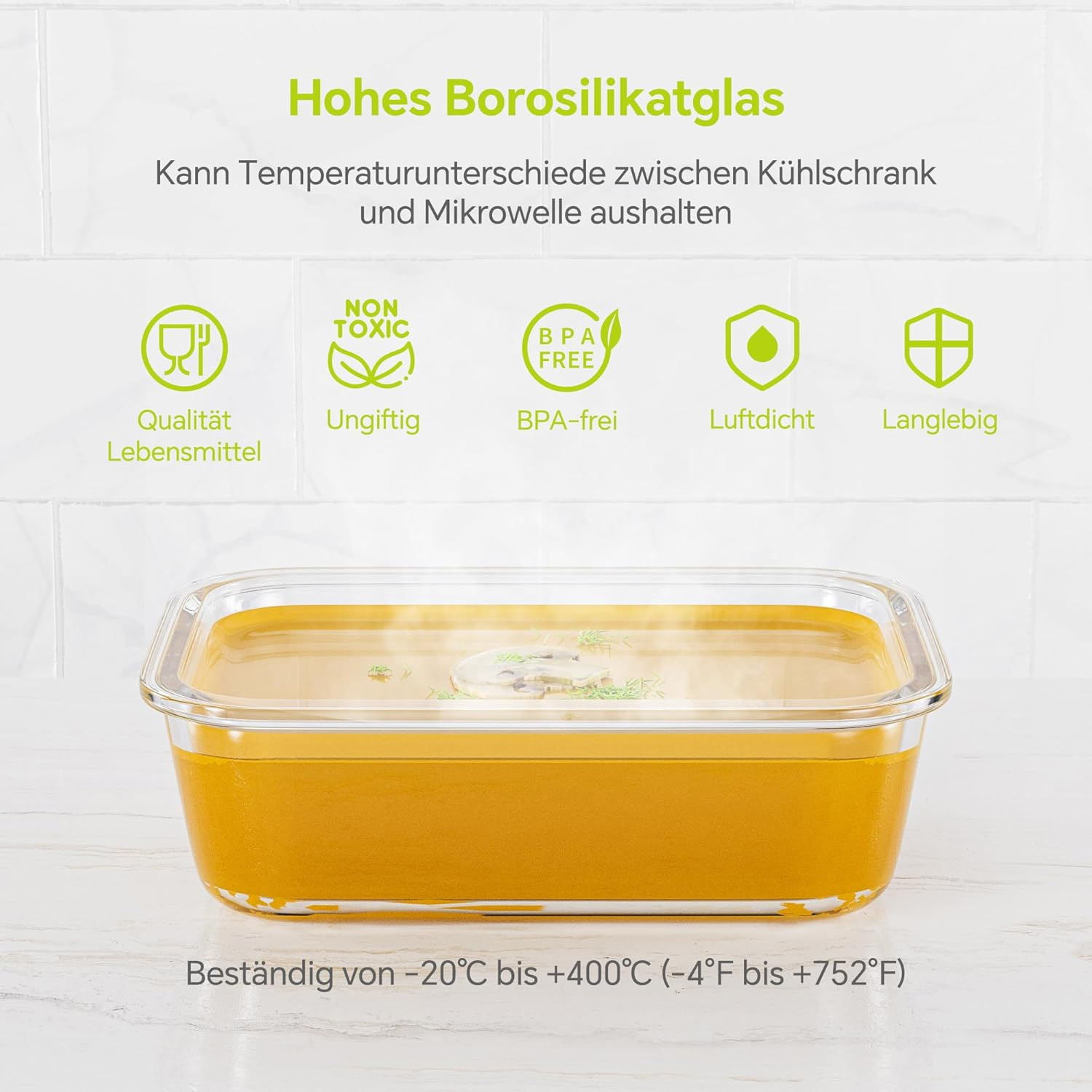8-Pack Airtight Glass Food Sto – Food Storage Glass Jar Bewertung und Preis