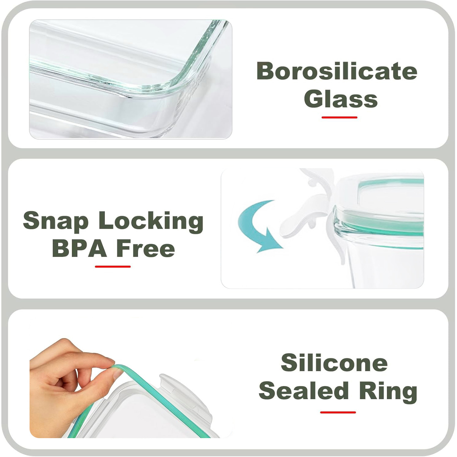 8-Pack Airtight Glass Food Sto – Food Storage Glass Jar Bewertung und Preis