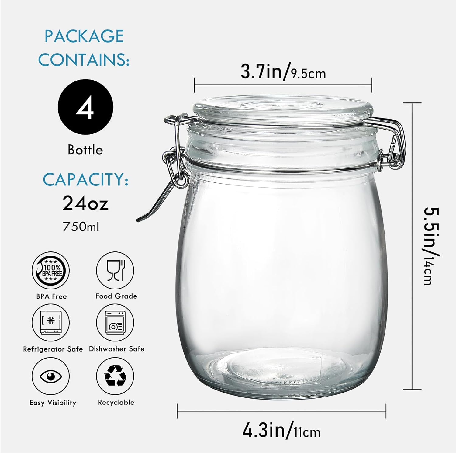 24oz Food Storage Canister Gla – Food Storage Glass Jar Bewertung und Preis