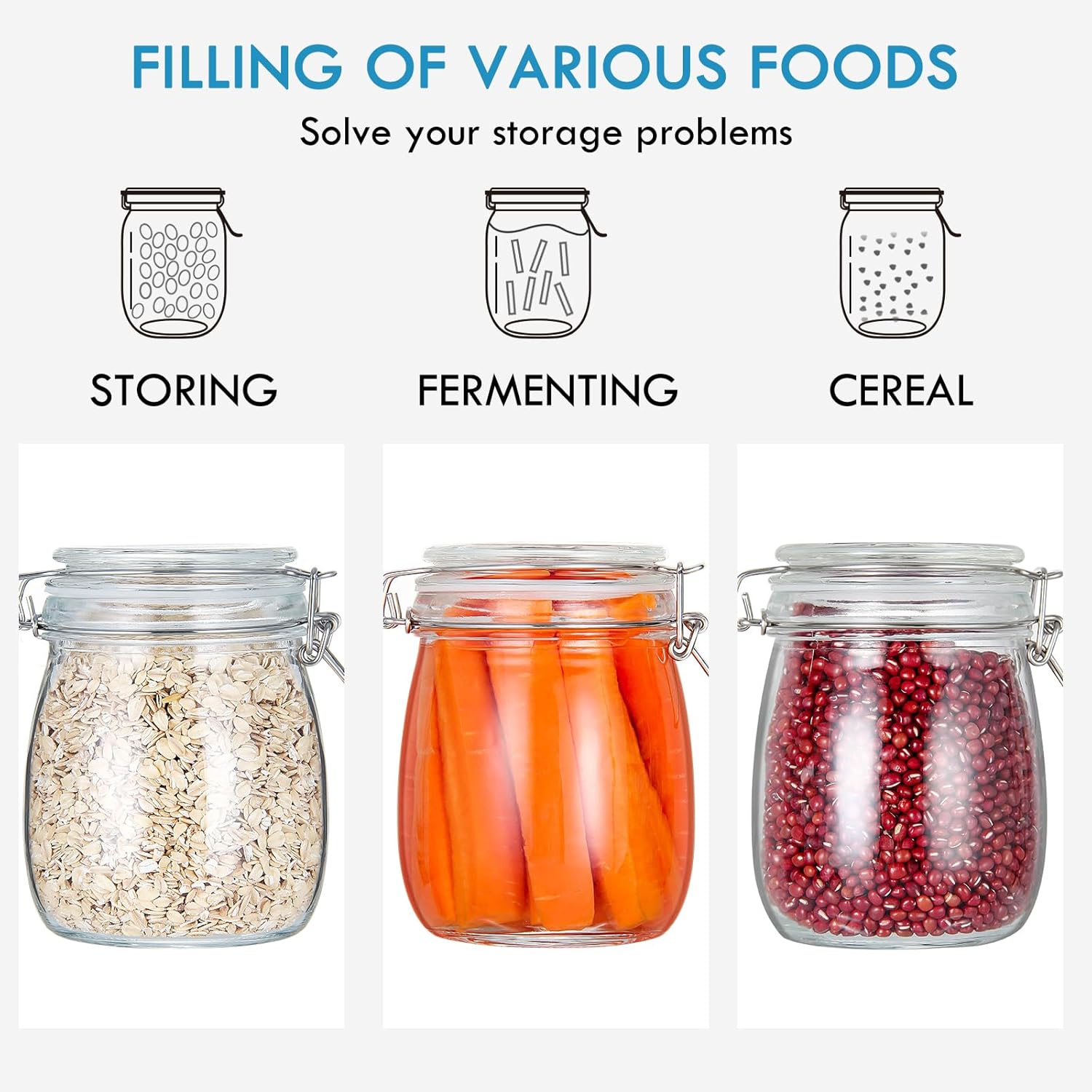 24oz Food Storage Canister Gla – Food Storage Glass Jar Bewertung und Preis