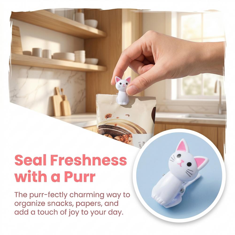 Cute Cat Shaped Bag Clips Reus – Food Storage Reusable Bags Bewertung und Preis