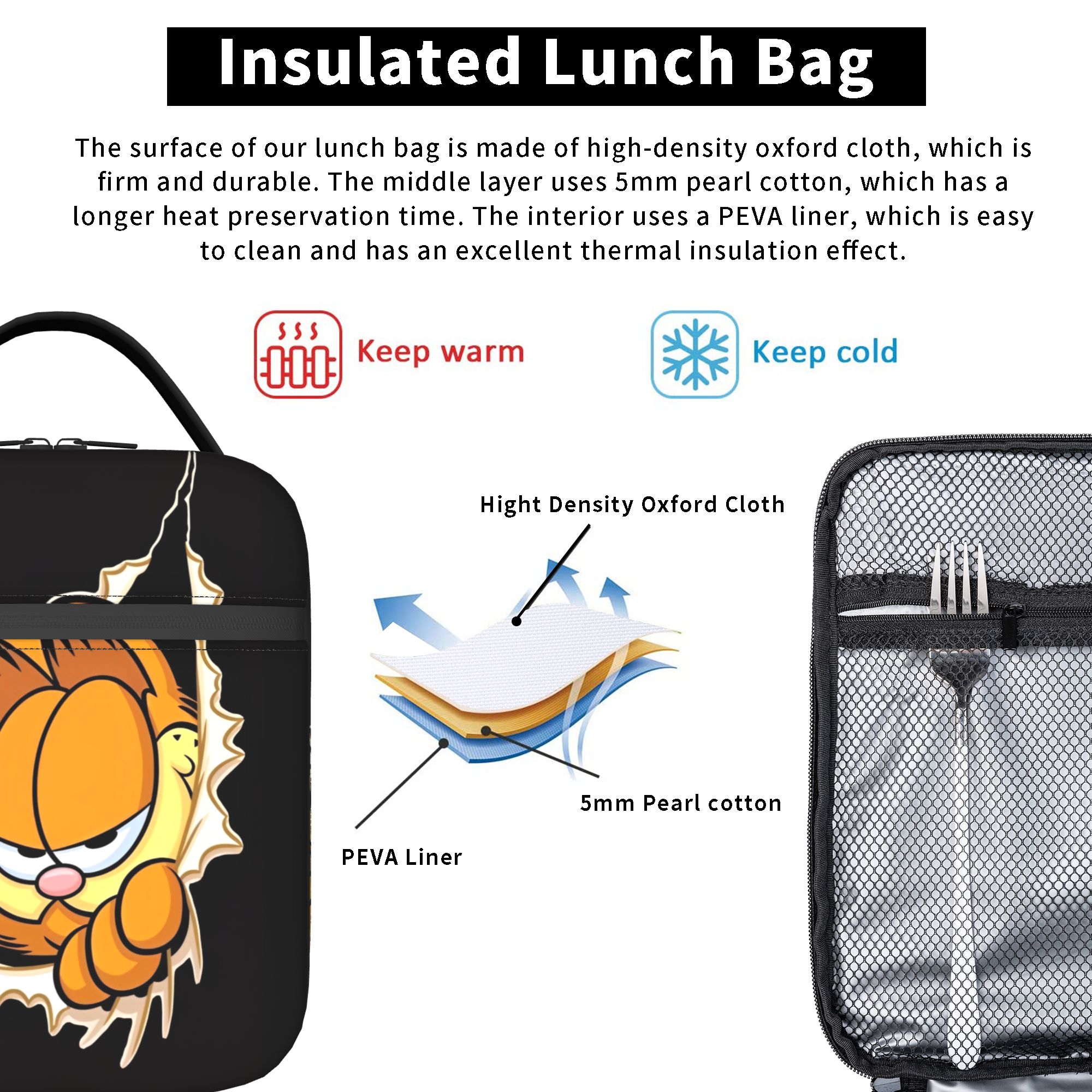 Garfielded Insulated Lunch Bag – Food Storage Roll Bags Bewertung und Preis
