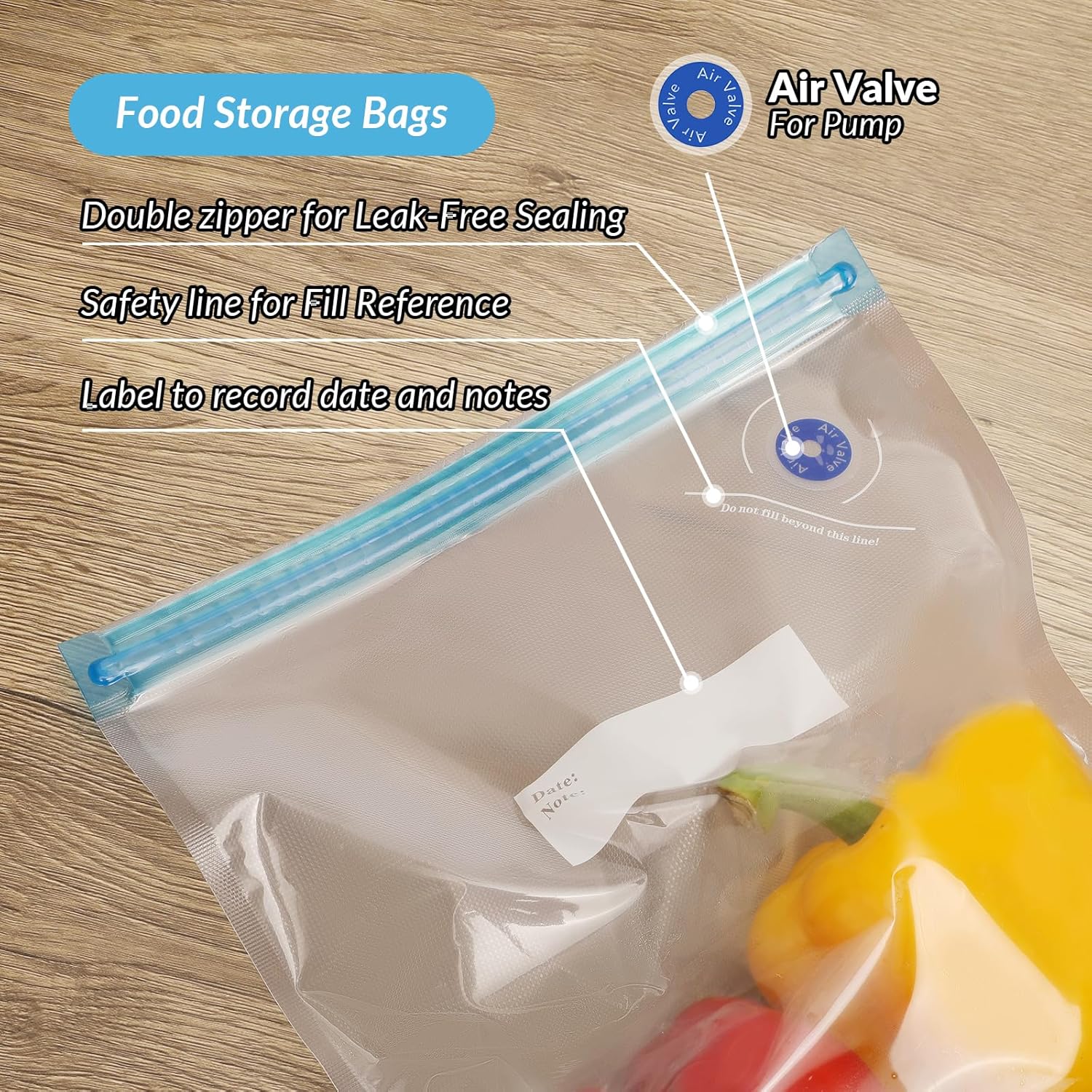27Pcs Reusable Sous Vide Bags, – Food Storage Zipper Bags Bewertung und Preis