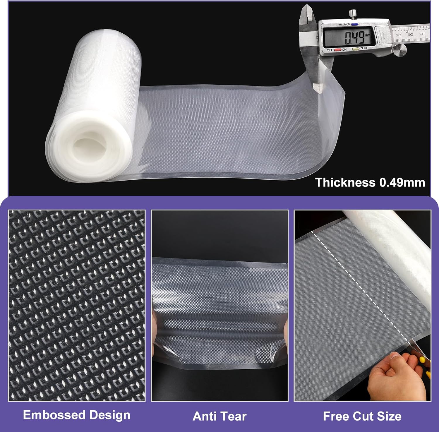 Food Vacuum Sealer Rolls, 6 Pa – Food Storage Roll Bags Bewertung und Preis
