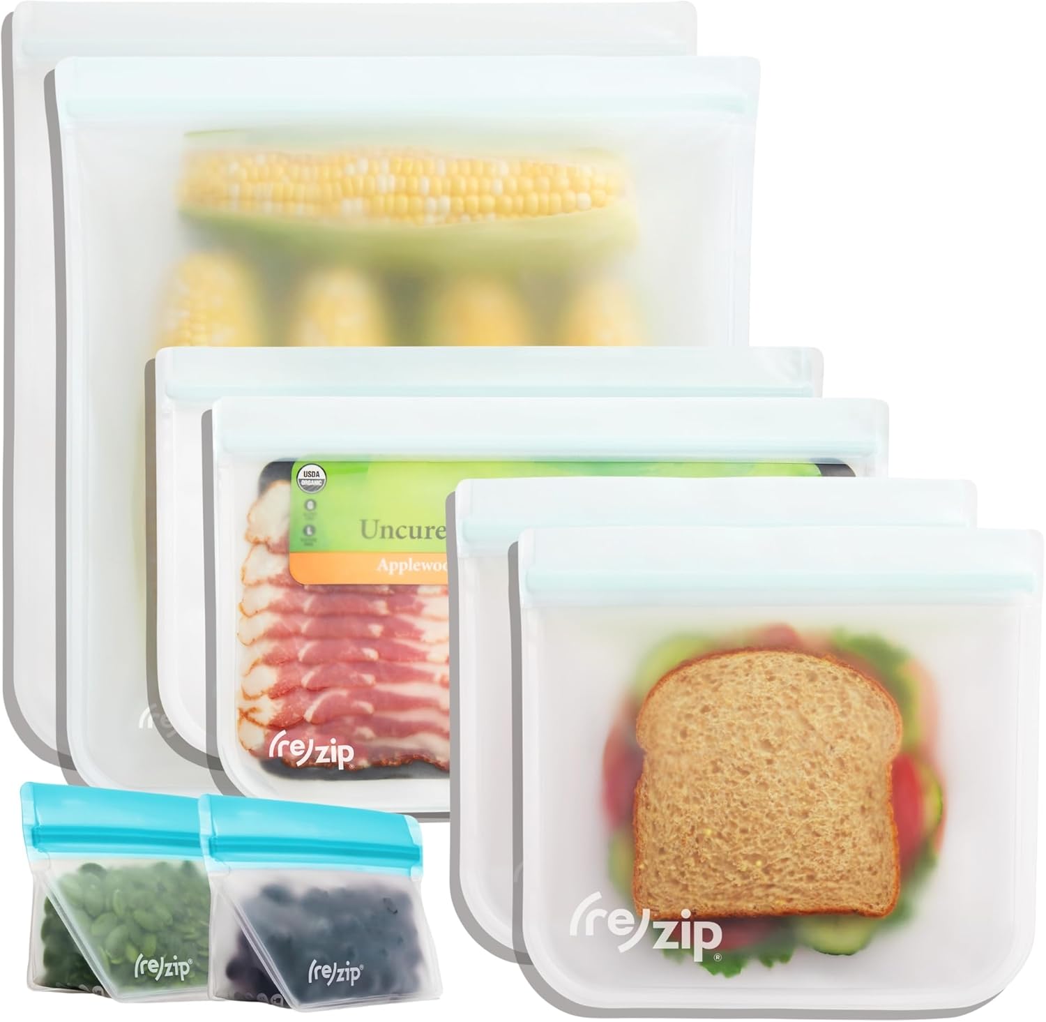 (re) zip 8-piece Reusable Food – Food Storage Reusable Bags Bewertung und Preis