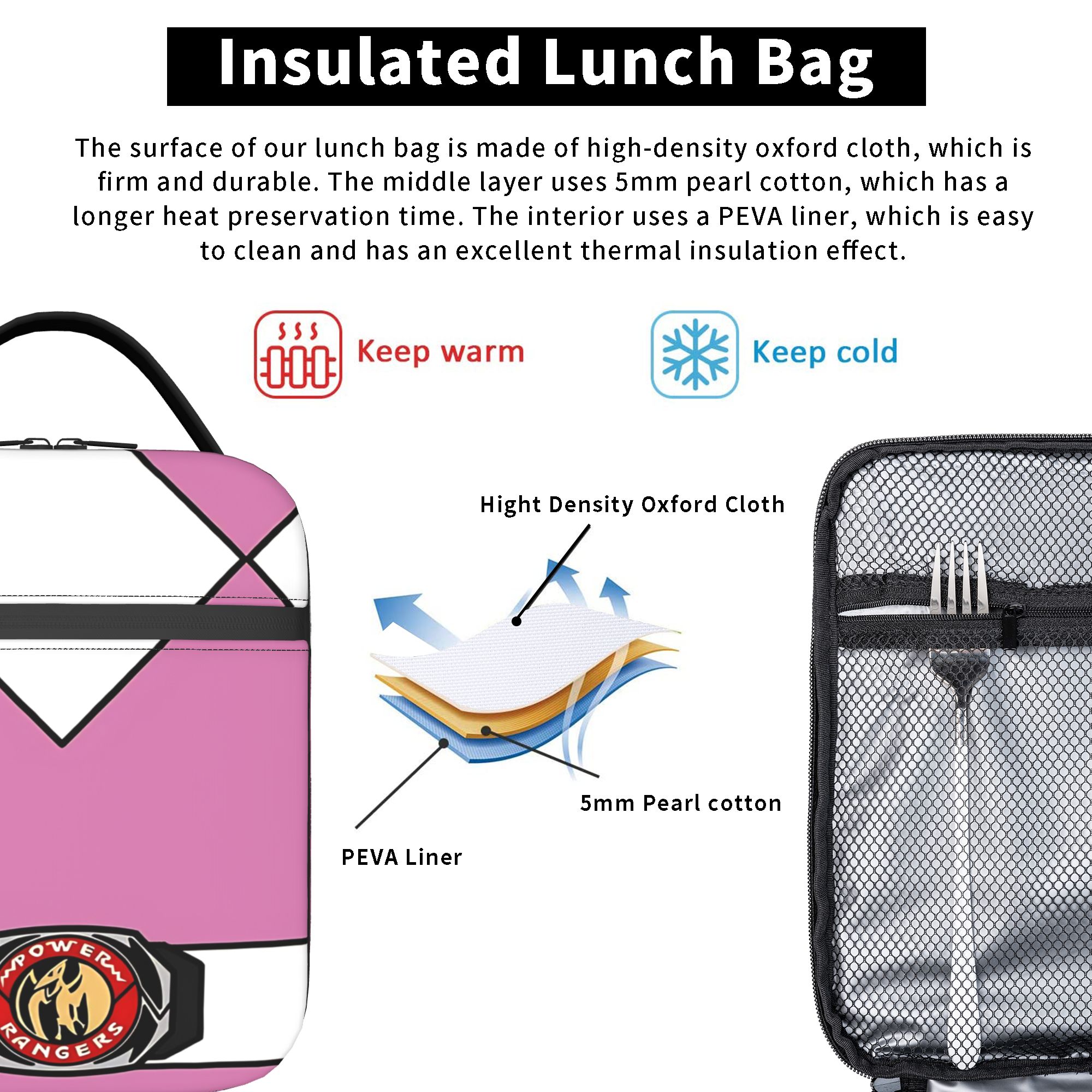 Power Rangers Insulated Lunch  – Food Storage Reusable Bags Bewertung und Preis