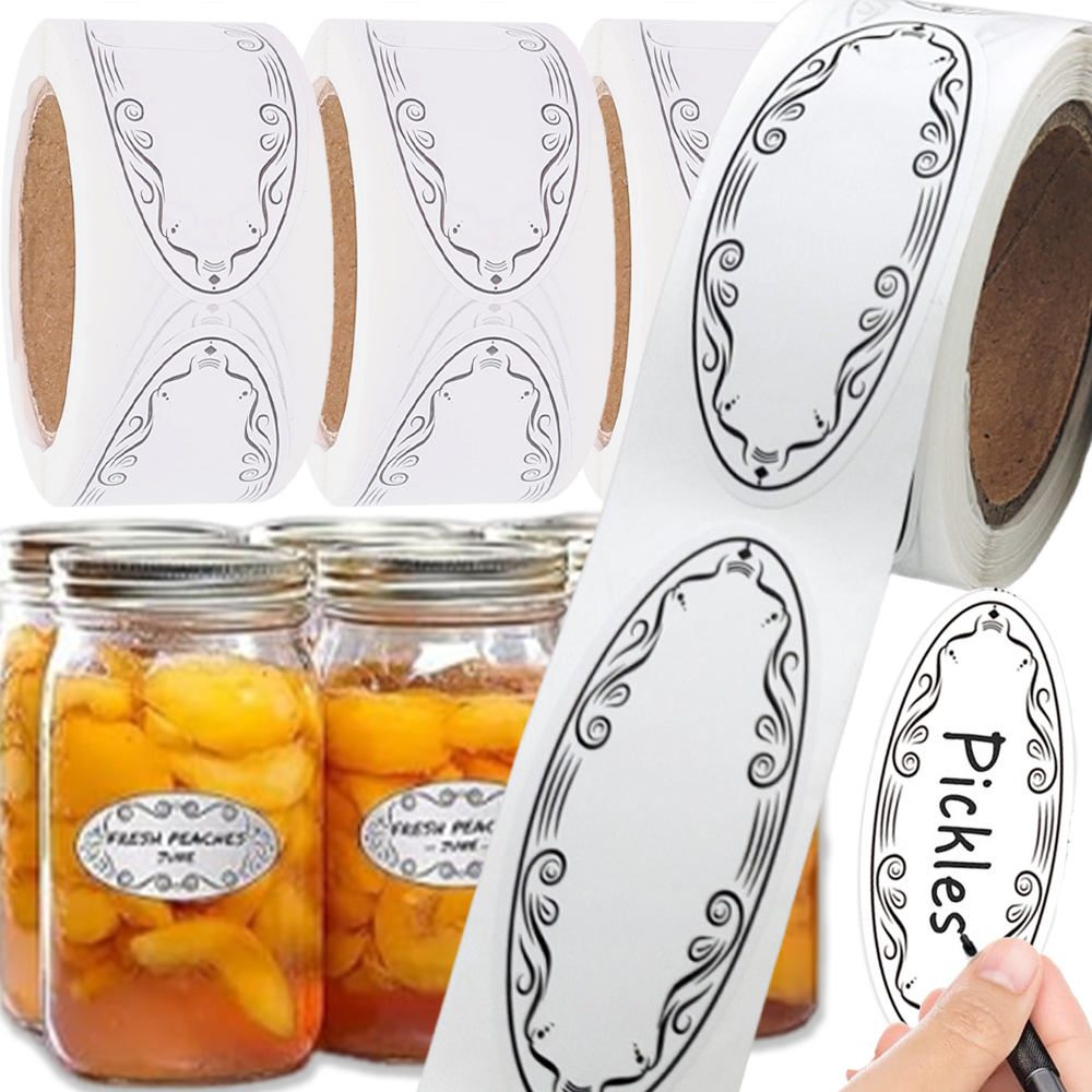 Oval Labels Blank Stickers Foo – Food Storage In Restaurant Bewertung und Preis